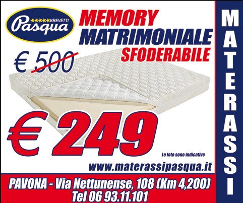 Promozione Materassi Memory.Offerta Materasso 160x190